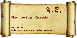 Modrovics Rezeda névjegykártya